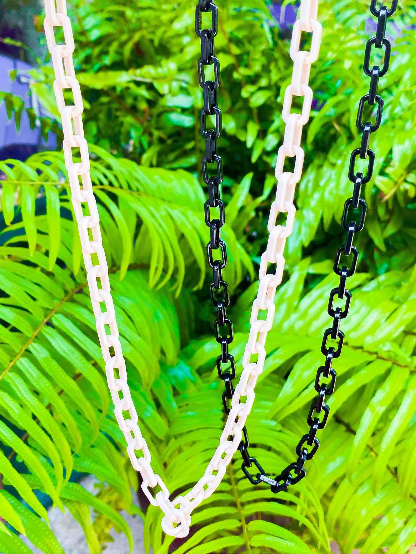 Ivory Paperclip Acrylic Mask Chain
