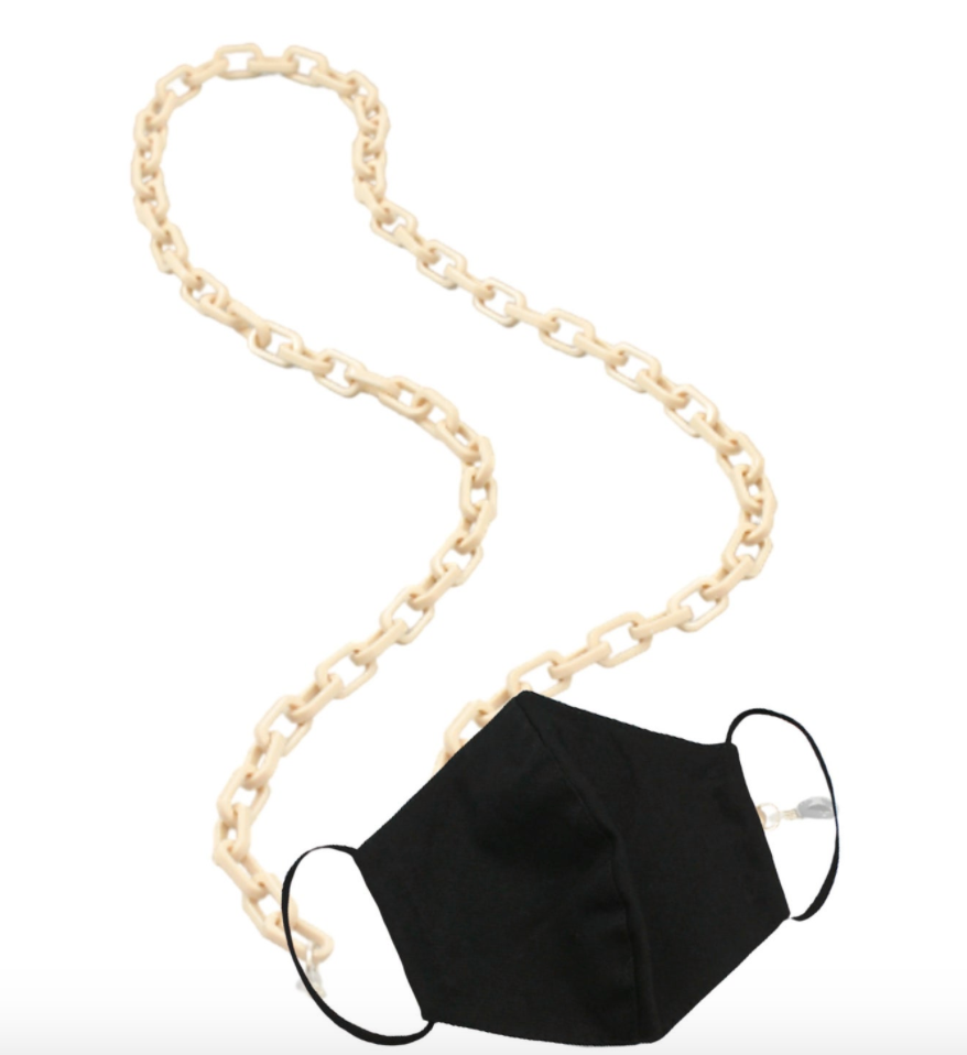 Ivory Paperclip Acrylic Mask Chain