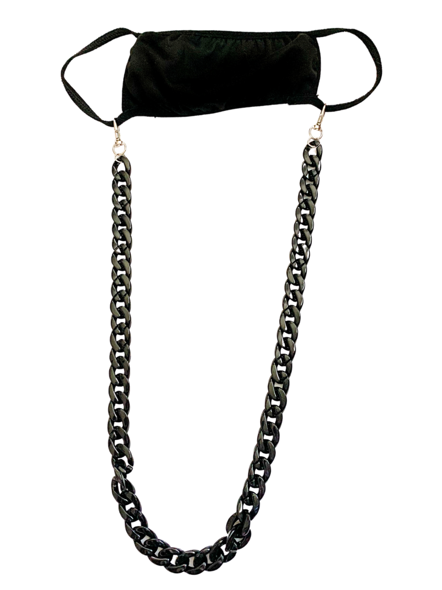 Classic Black Acrylic Mask Chain