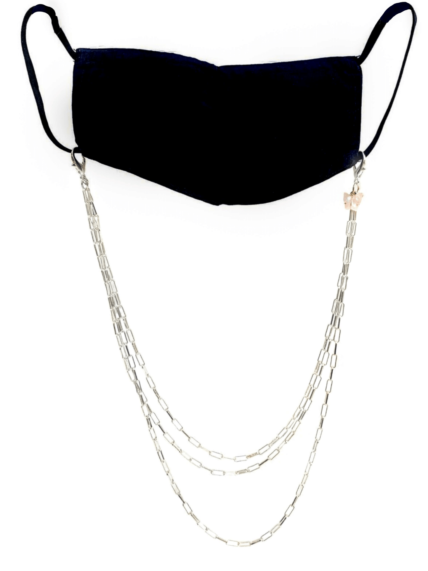 Black Paperclip Acrylic Mask Chain