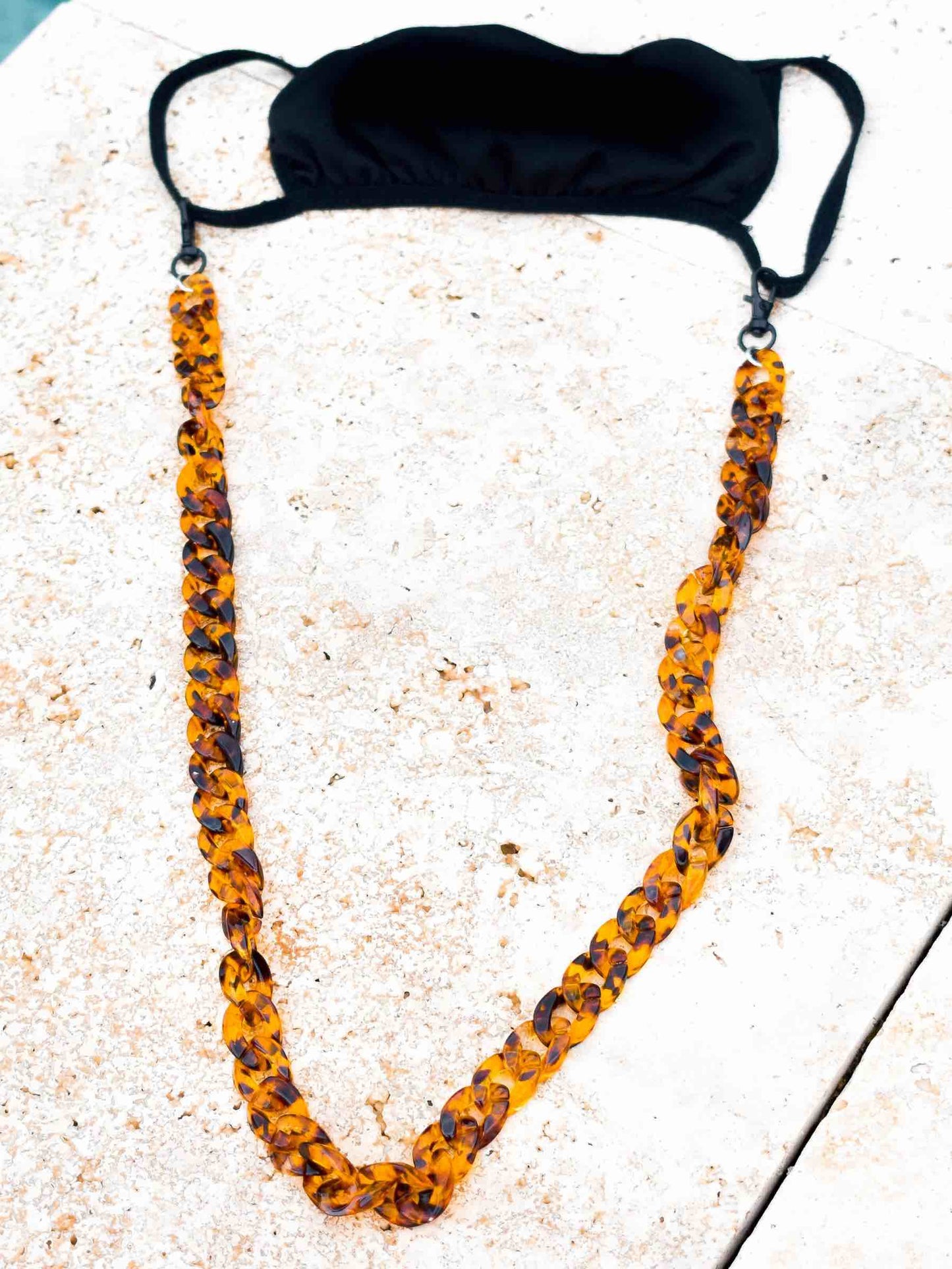 Classic Tortoise Mask/Sunglass Chain